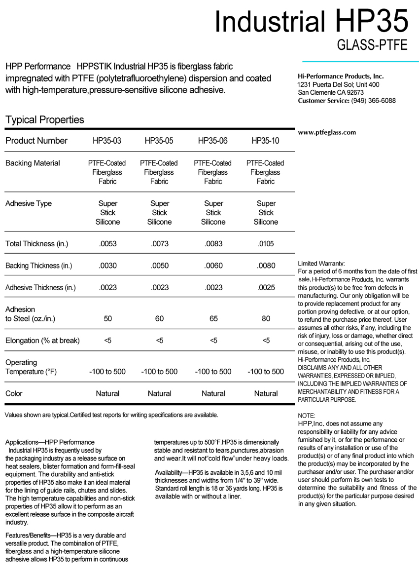 HP35 Hi Performance Products