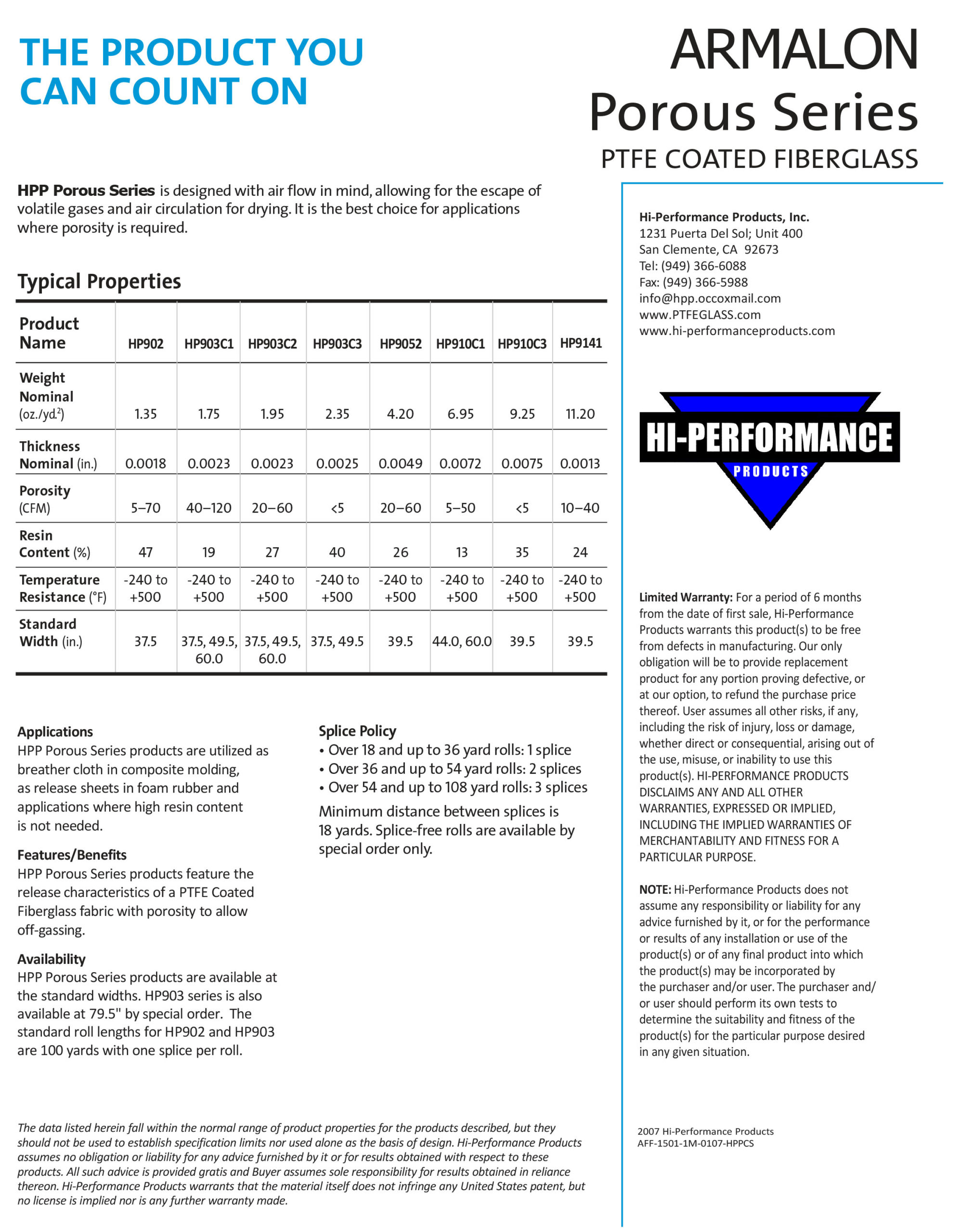 POROUS | Hi Performance Products